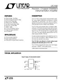 Datasheet LTC1100MJ8 manufacturer Linear